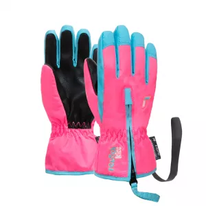 Detské lyžiarske rukavice Reusch Ben pink/bachelor button
