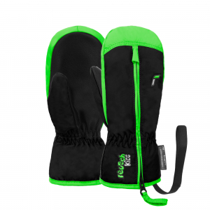 Dětské lyžařské rukavice Reusch Ben Mitten black/neon green