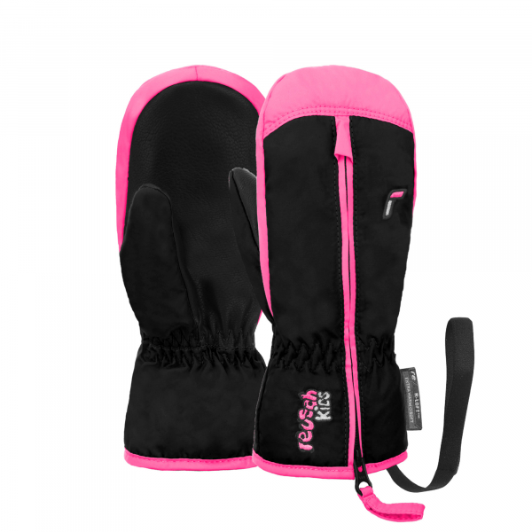 Detské lyžiarske rukavice Reusch Ben Mitten black/pink