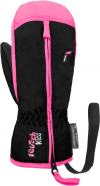 Detské lyžiarske rukavice Reusch Ben Mitten black/pink