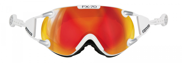 Lyžiarske okuliare Casco FX 70 Carbonic White - Orange Mirror