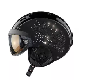 Lyžařská helma se štítem Casco SP-6 Majesty Black Crystal - Edition Swarovski