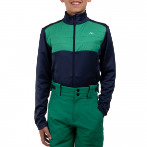 Detské funkčné oblečenie KJUS Boys Andri Midlayer Jacket Atlanta Blue/Leaf Green