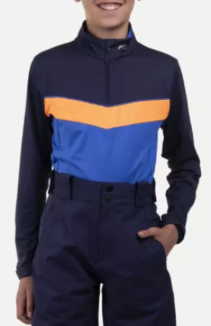 Detské funkčné oblečenie KJUS Boys Gian Midlayer Half-Zip Bright Blue/Atlanta Blue