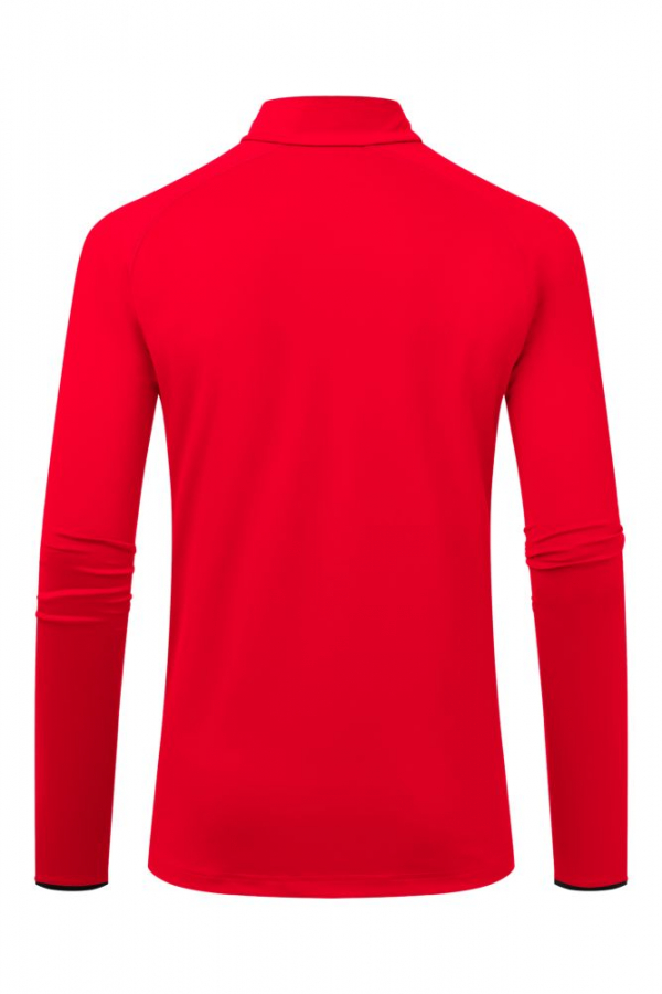 Termo tričko pánské - lyžařské funkční oblečení, termoprádlo KJUS Men Feel Midlayer Half-Zip Carmine