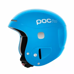 Detská lyžiarska prilba POCito Skull Fluorescent Blue Adjustable