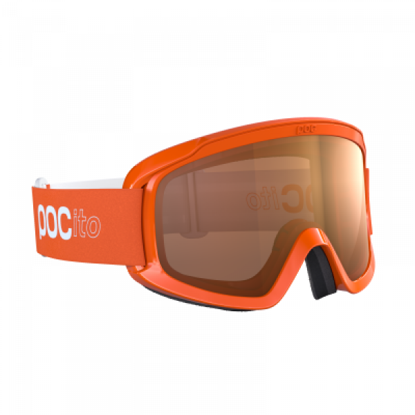 Detské lyžiarske okuliare POCito Opsin fluorescent orange-orange no mirror
