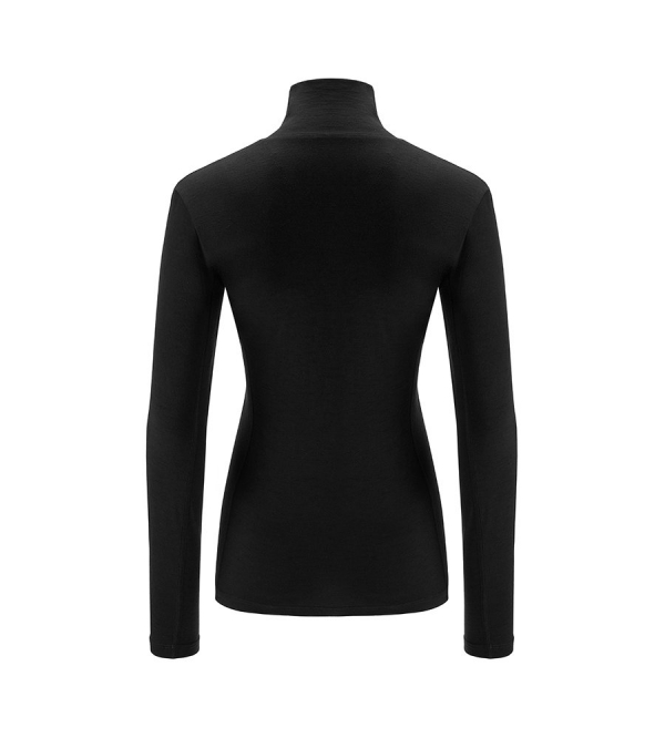Dámské termo tričko černé s dlouhým rukávem, termoprádlo We Norwegians Sno ZipUp Women - Black