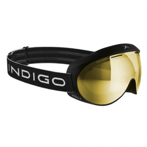 Lyžiarske okuliare Indigo Voggle Slim Mirror Gold Black - Black strap