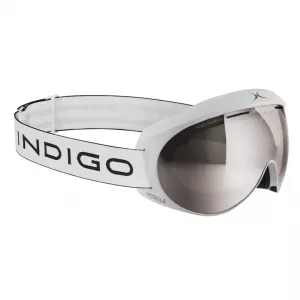 Lyžiarske okuliare Indigo Voggle Slim Mirror Chrome White - White strap