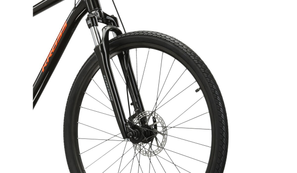 Pánsky crossový bicykel Kross Evado 3.0 28” čierno-oranžový