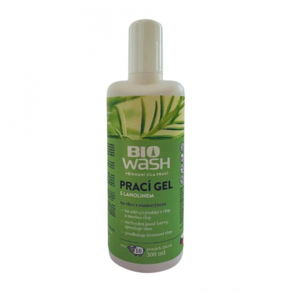 Prací gel Biowash natural s lanolinem na vlnu s rozmarýnem 300 ml