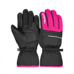Juniorské lyžařské rukavice Reusch Alan Junior7720 bk/pink