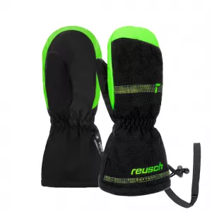 Detské lyžiarske rukavice Reusch Maxi R-TEX XT Mitten 7781 black/green gecko
