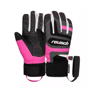 Juniorské lyžiarske rukavice Reusch Chris R-Tex XT Junior 6595 grey/pink