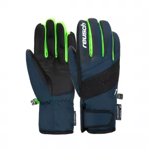 Juniorské lyžiarske rukavice Reusch Duke bk/blue/green