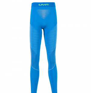 Detské funkčné termo nohavice - termoprádlo UYN VISYON JUNIOR PANTS cyan blue/orange shiny/lime
