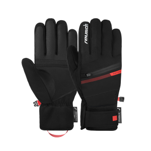Pánské Lyžařské rukavice Reusch Steve R-Tex XT black-fluo red