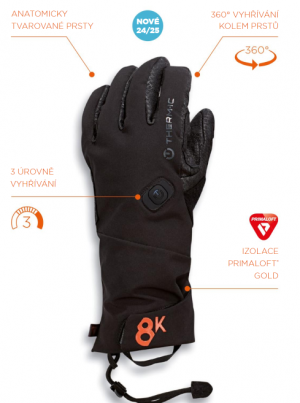 Lyžiarske rukavice s ohrevom Therm-ic 8K Ultra Heat Gloves