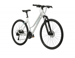 Dámsky crossový bicykel Kross Evado 7.0 28” bielo-tyrkysový