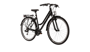 Dámsky trekový bicykel Kross Trans 1.0 28” čierno-sivý
