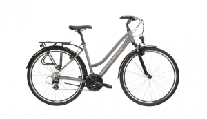 Dámsky trekový bicykel Kross Trans 2.0 28” šedo-ružový