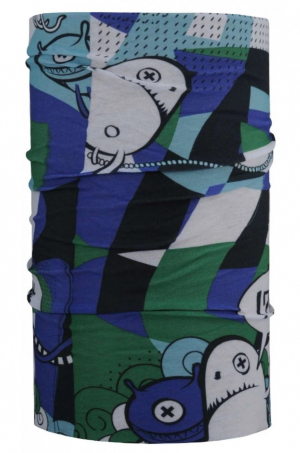 Multifunkční šátek 4FUN Scarf 8in1 FreeStyle - Monster Blue