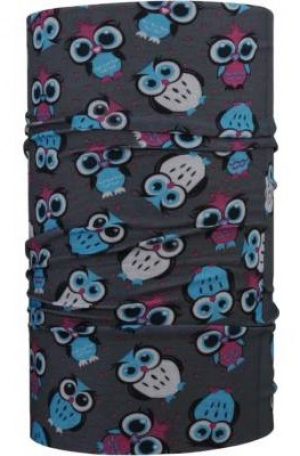 Multifunkční šátek 4FUN Scarf 8in1 KID - Owl Grey