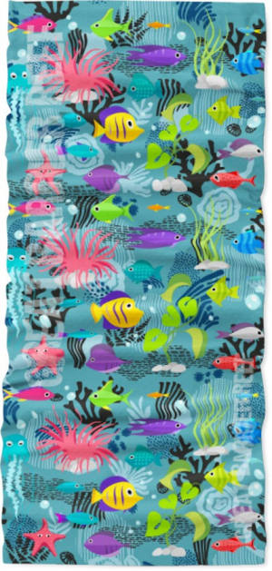 Multifunkční šátek 4FUN Scarf 8in1 KID - Barrier Reef