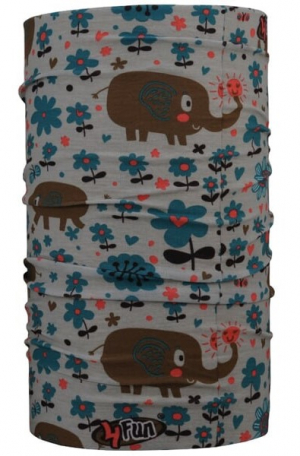 Multifunkční šátek 4FUN Scarf 8in1 KID - Elephant