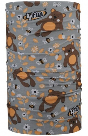 Multifunkční šátek 4FUN Scarf 8in1 KID - Bear