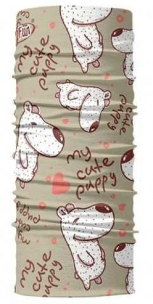 Multifunkční šátek 4FUN Scarf 8in1 KID - Puppy Beige