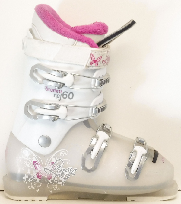 Detské lyžiarky BAZÁR Lange Starlett RSJ 60 white/pink butterfly 235
