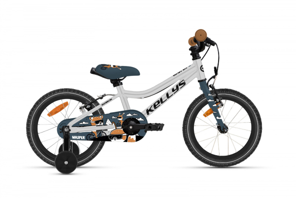 Detský chlapčenský bicykel Kellys Wasper Neo Silver Grey 16