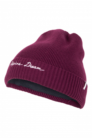 Dámska lyžiarska čiapka Kjus Women Estelle Beanie Deep Ruby/White