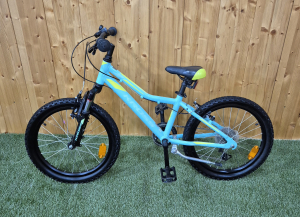 Detský dievčenský bicykel BAZÁR Kross Lea Mini 2.0 20” lesklý tyrkysovo-limetkový