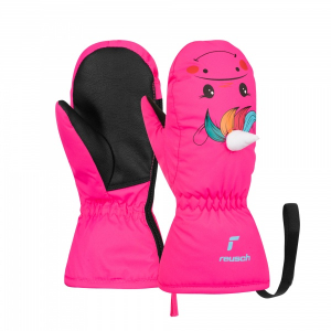 Detské lyžiarske rukavice Reusch Sweety Mitten pink unicorn