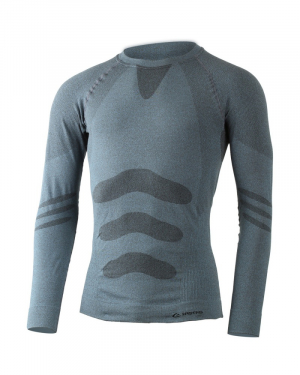 Pánske termo tričko s dlhým rukávom, LASTING APOL grey/blue 5880