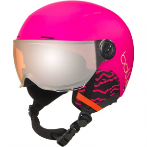 Lyžiarska prilba so štítom Bollé Quiz Visor Hot Pink Matte Junior/ Lens orange gun CAT.2