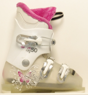 Dětské lyžáky BAZAR Lange Starlett 50 White Pink/butterfly 175